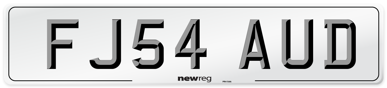 FJ54 AUD Number Plate from New Reg